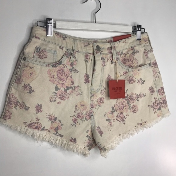 NWT High rise short shorts Floral cutoffs sz6 - Picture 3 of 8